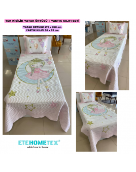 ETEHOMETEX TEK KİŞİLİK KAPİTONELİ YATAK ÖRTÜSÜ AYPERİ 8696474231837
